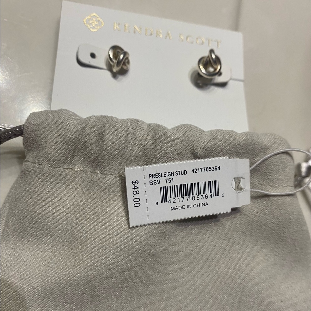 Kendra Scott Silver Presleigh Stud Earrings